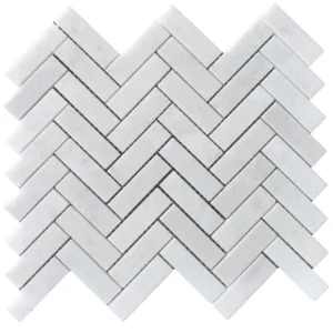 CARRARA Marmuro Heringbone — Mozaikų vonios