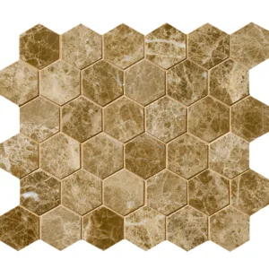 LIGHT EMPERADOR HEXAGON Marmuro — Mozaikų vonios