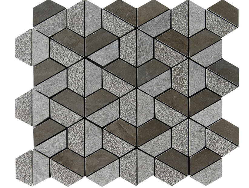 Kalkakmenio biosphorus mozaika hexagon 3d
