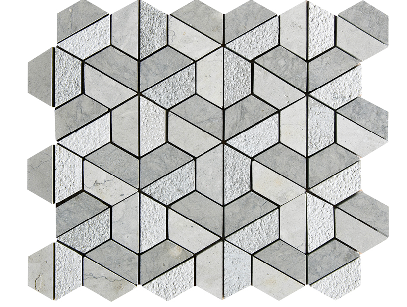 Kalkakmenio britania mozaika hexagon 3d