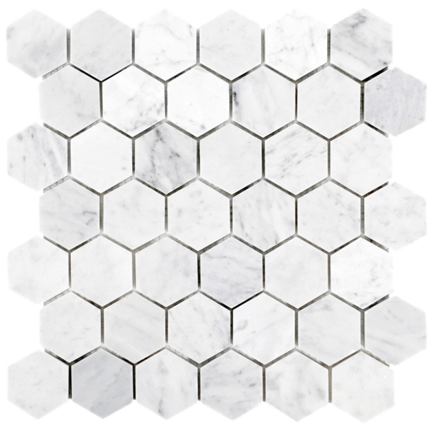 Marmuro carrara mozaika hexagon
