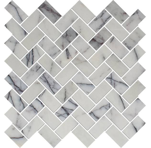 Marmuro lilac mozaika herringbone