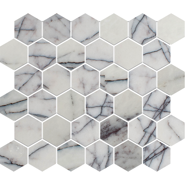 Marmuro lilac mozaika hexagon