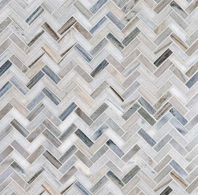 Marmuro skyline mozaika herringbone