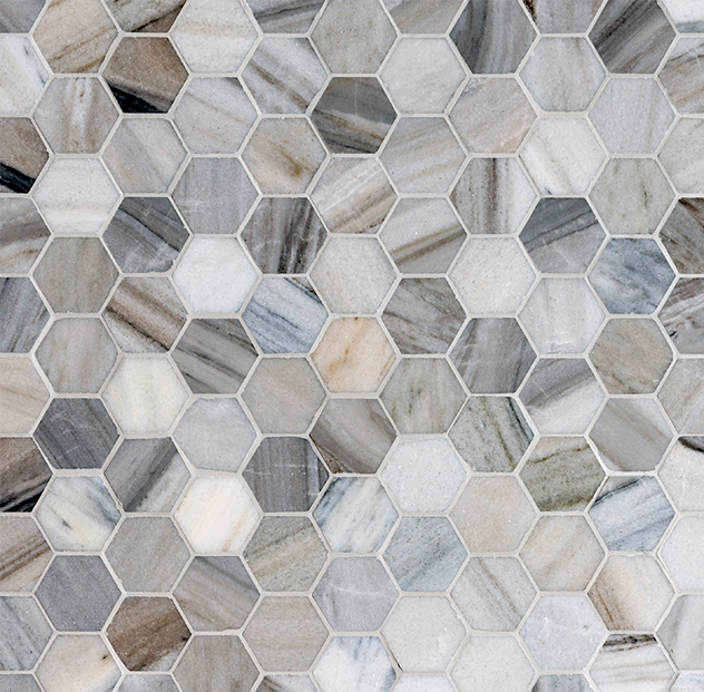 Marmuro skyline mozaika hexagon
