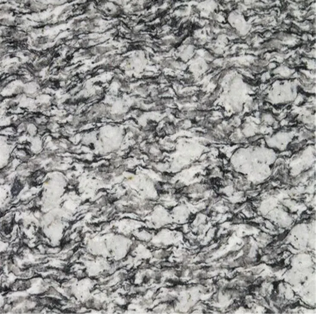 Spray white sea wave granite slabs for countertops and stone steps