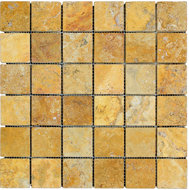 Travertino yellow sendinta mozaika